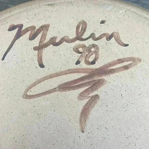 Hand thrown pottery chip and dip platter. - Picture 5 of 8